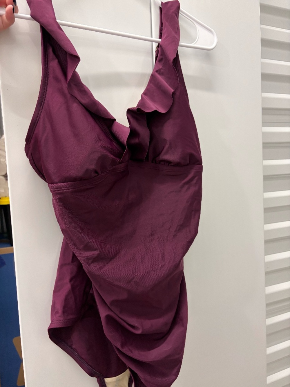Maroon One piece swim suit, size medium